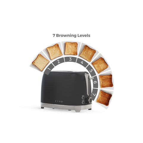 Stainless Steel 2-Slice Toaster - Matt Black