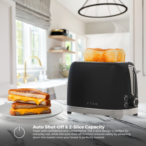 Stainless Steel 2-Slice Toaster - Matt Black
