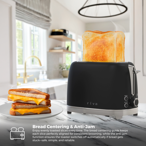 Stainless Steel 2-Slice Toaster - Matt Black