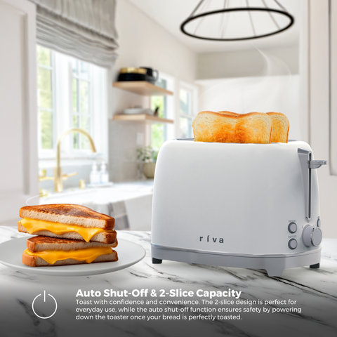 Stainless Steel 2-Slice Toaster - Matt White