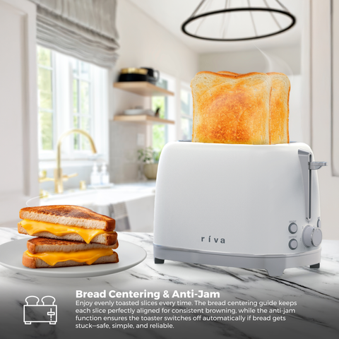 Stainless Steel 2-Slice Toaster - Matt White