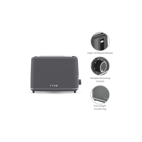 Cool Touch Toaster 2-Slice - Coal Grey