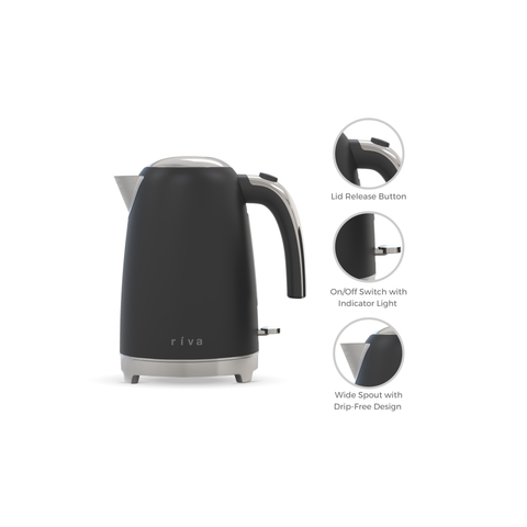 Stainless Steel Kettle 1.7L - Matt Black