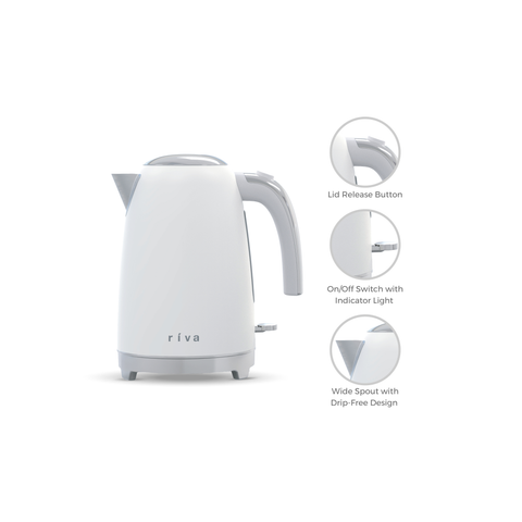 Stainless Steel Kettle 1.7L - Matt White